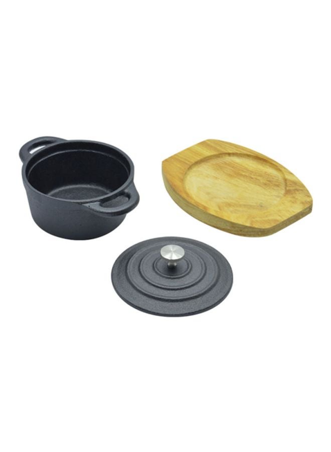 Kitchen master Iron Casserole With Tray Grey 14cm - Image 4