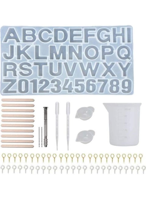 Crystal Epoxy Resin Mold Kit- Alphabet 26 Letters