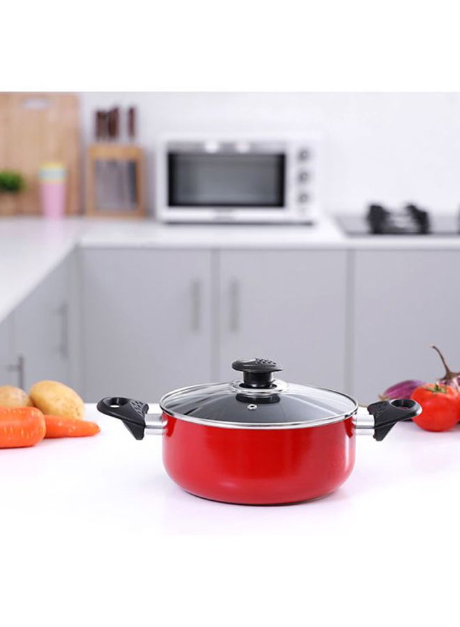 Royalford Casserole With Glass Lid Red 20cm  - Image 5