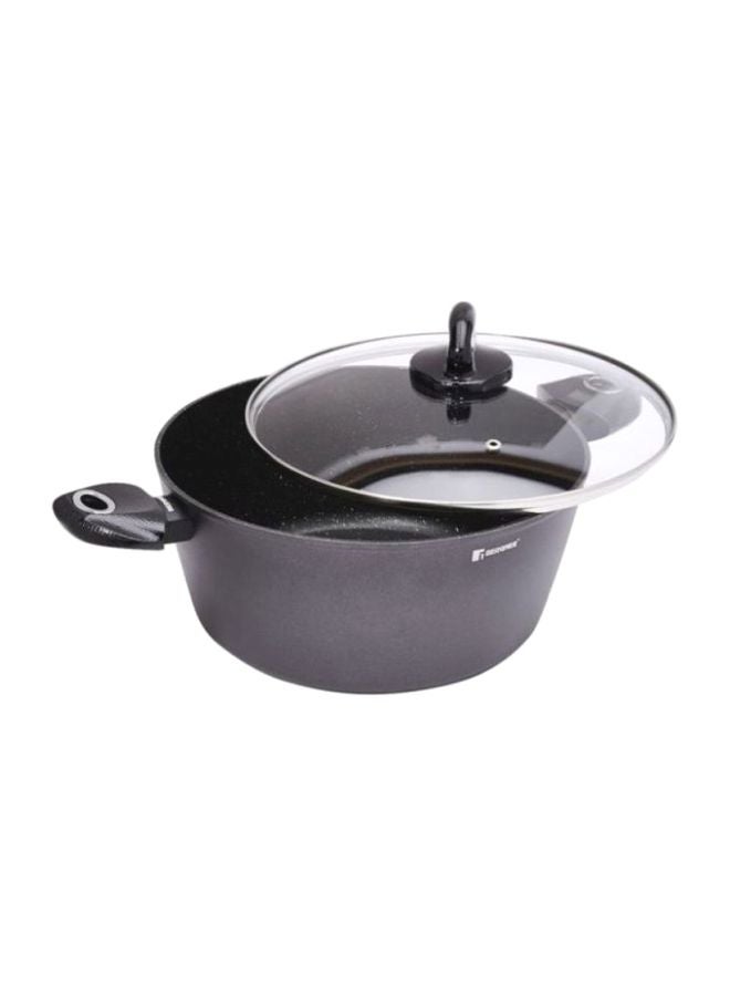 BERGNER Orion Forged Aluminium Induction Bottom Non-Stick Casserole With Lid Black 28cm - Image 2