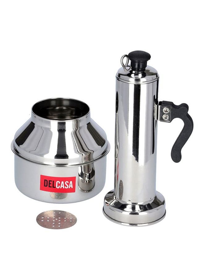 DELCASA - Delcasa DC1516 Stainless Steel Puttu Maker with Pot - Stainless Steel Food Grade Material | Dishwasher Safe, Bakelite Knob & Sturdy Handle | Stainless Steel Stick | Compatible With Hot Plate, Halogen, Gas, & Induction Tops Stainless Steel 35cm - Image 1