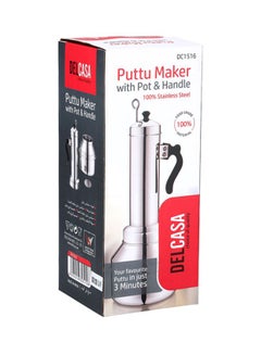 DELCASA Delcasa DC1516 Stainless Steel Puttu Maker with Pot - Stainless Steel Food Grade Material | Dishwasher Safe, Bakelite Knob & Sturdy Handle | Stainless Steel Stick | Compatible With Hot Plate, Halogen, Gas, & Induction Tops Stainless Steel 35cm  - Image 4