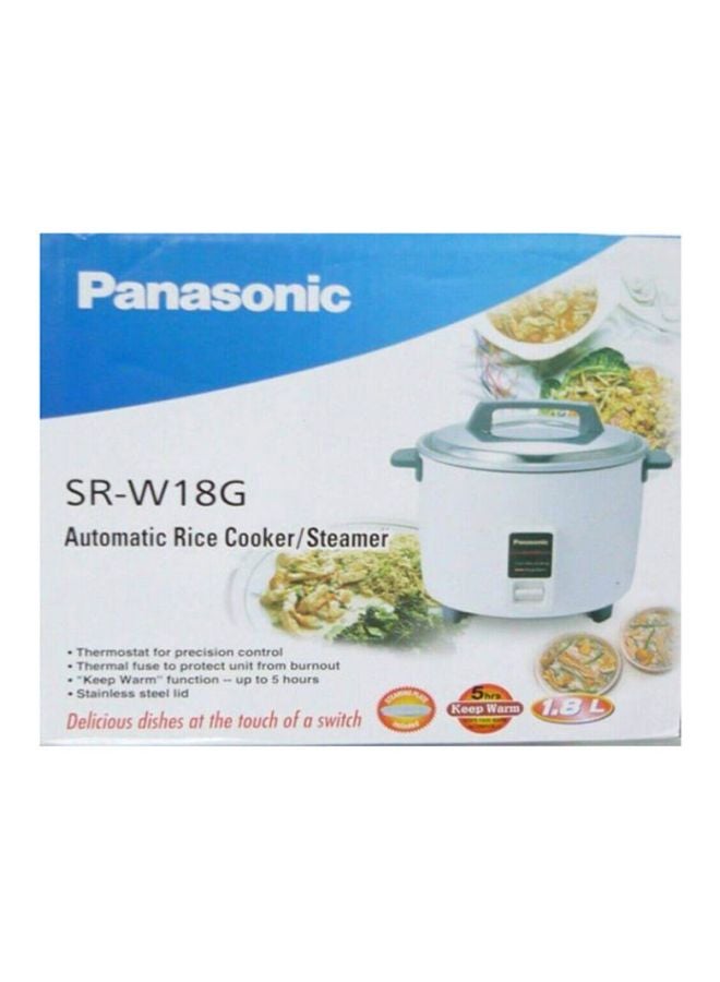 باناسونيك جهاز طهي الأرز 1.8 L 600 W SRW18G أبيض/فضي  - Image 3