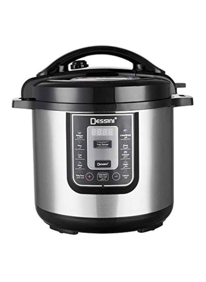 DESSINI Electric Pressure Cooker 8.0 L 8008 Silver/Black  - Image 1