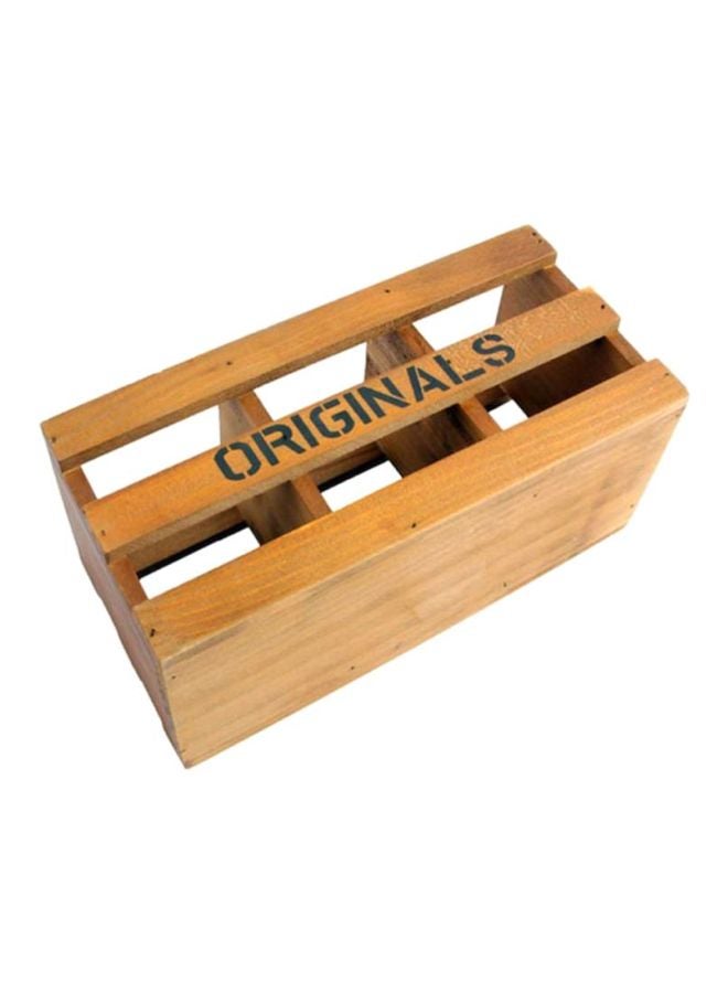 Beauenty - Retro Style Cuboid Wooden Storage Box Brown - Image 1