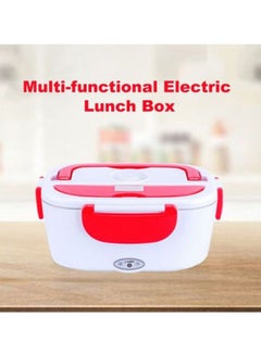 Decdeal Portable Electric Heating Lunch Box White/Red 238x170x108mm  - Image 3