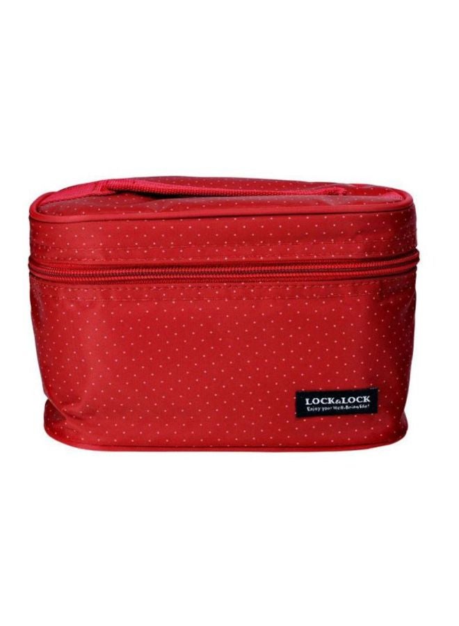 لوك اند لوك طقم صندوق غداء مع حقيبة مكون من 4 قطع أحمر/ شفاف/ أبيض 2x350ملليلتر - Image 5