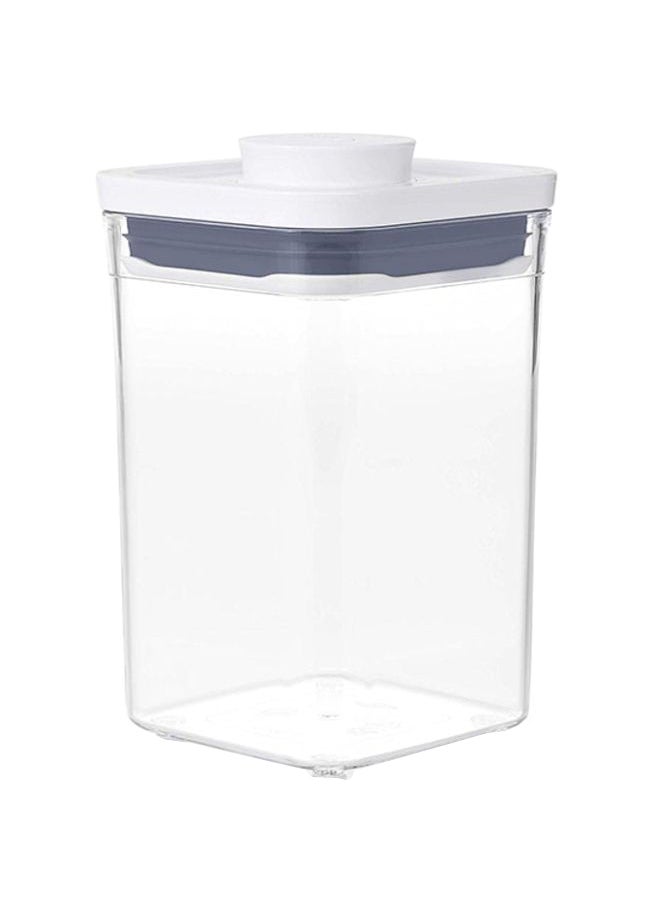 OXO GG POP 2.0 Small Square Short 1 L Clear/White/Grey 3.8 x 3.8 x 6.5cm  - Image 1
