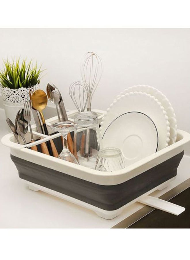 بيوينتي حامل أطباق قابل للطي أبيض/ أسود 36.5x31x12سم - Image 2