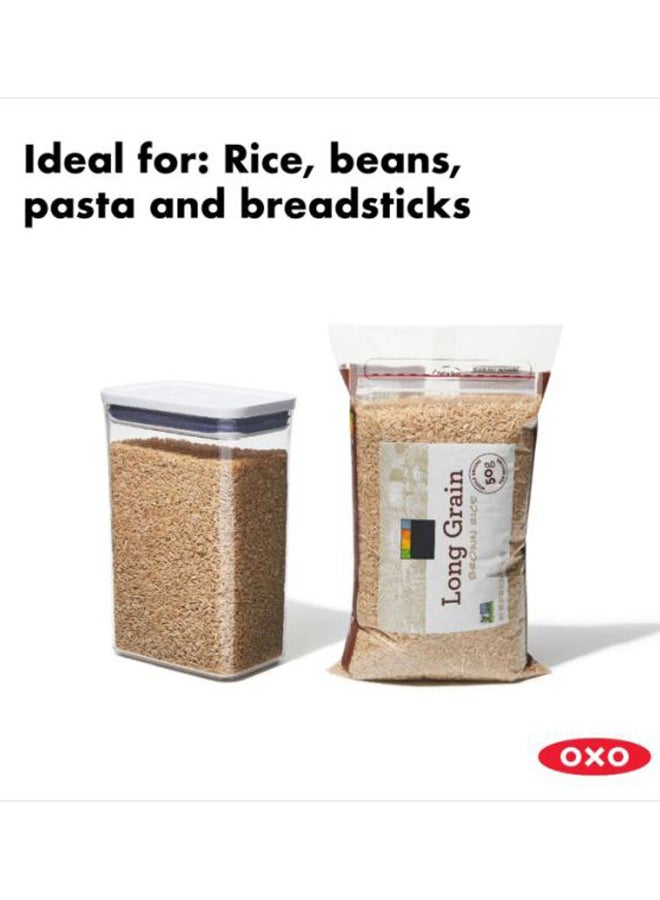 أوكسو حاوية جود جريبس بوب 2.0 بتصميم مستطيل ومتوسط الطول شفاف/ أبيض/ رمادي 6.05 x 3.95 x 10سم - Image 4