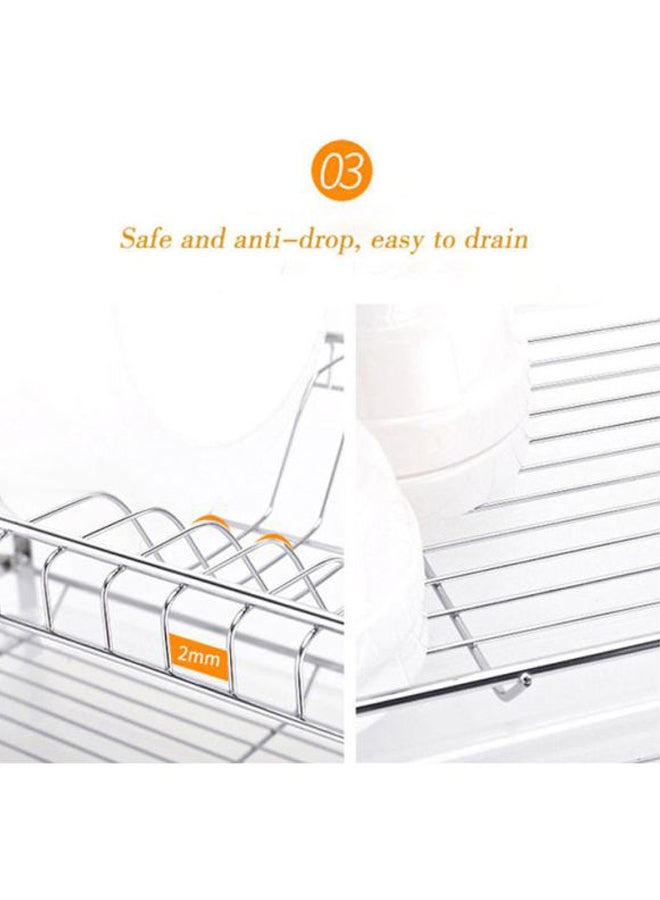 شاربدو رف أطباق مكون من ثلاث طبقات فضي 54x38x25سم - Image 3