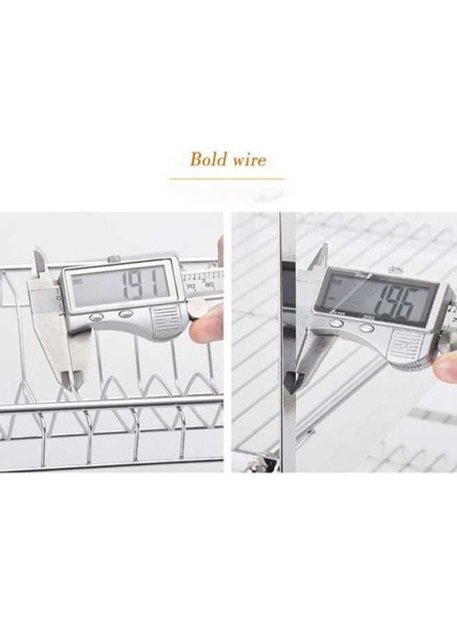 شاربدو رف أطباق مكون من ثلاث طبقات فضي 54x38x25سم - Image 4