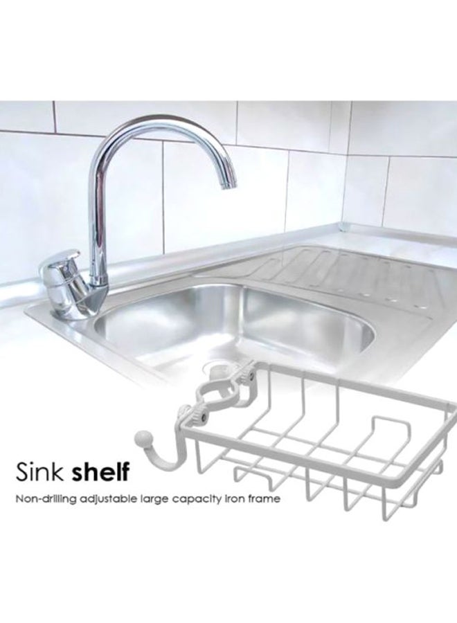 Beauenty Adjustable Stainless Steel Drainage Shelf White 15x4x3.2cm - Image 2
