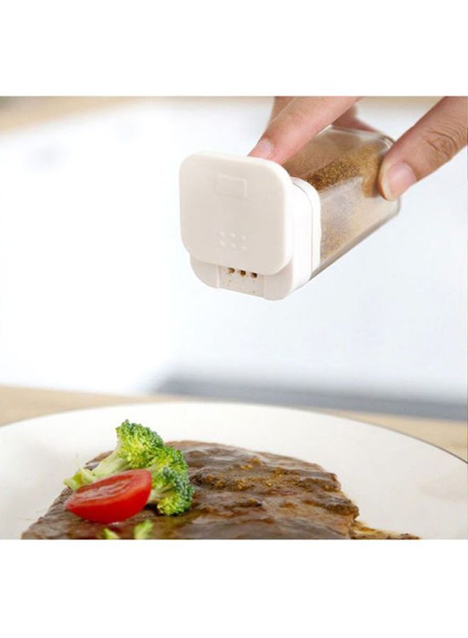 شاربدو طقم زجاجات تخزين التوابل للمطبخ من 4 قطع أبيض 17.6x4.3x9.5سم - Image 4