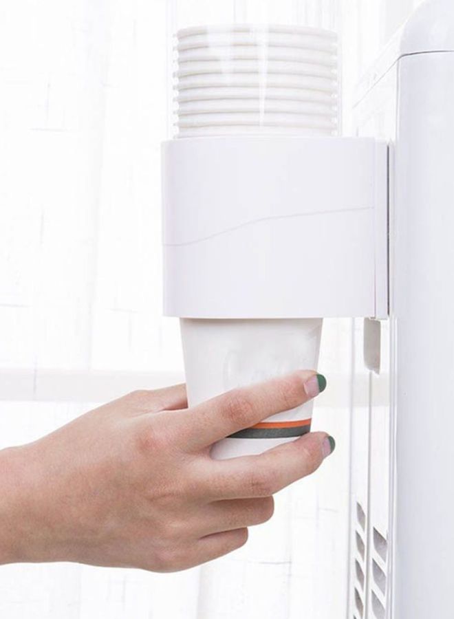 Beauenty Disposable Paper Cups Dispenser Clear/White 41.5x9cm - Image 3