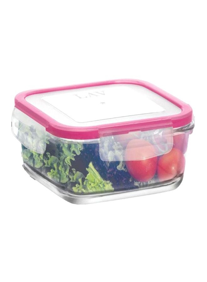 لاف حافظات طعام مع أغطية بقفل، 3 قطع وردي/شفاف LargeContainer 1x1150, Medium Container 1x720, Small Container 1x375ملليلتر - Image 4