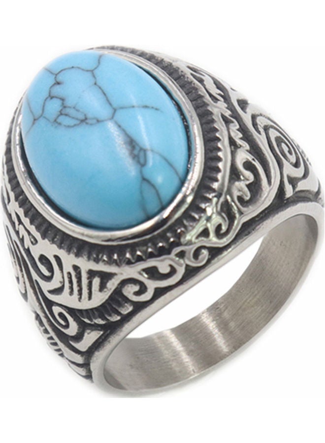 Joychic Turquoise Stone Detail Ring