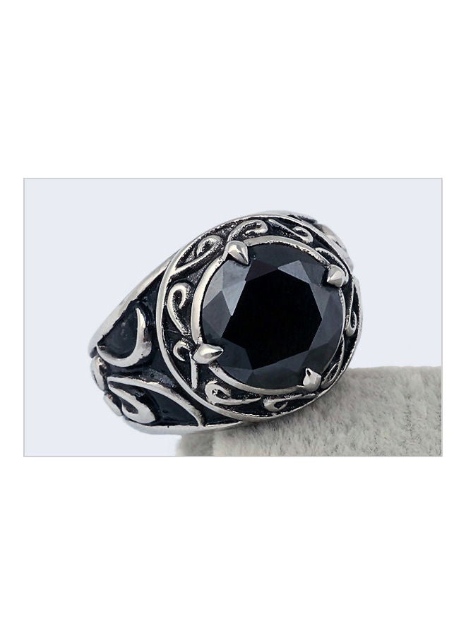 Round Shape Agate Stone Ring