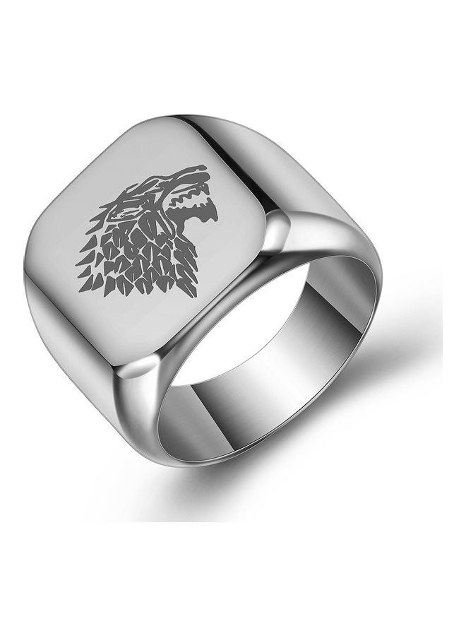 Joychic Wolf Head Printed Ring