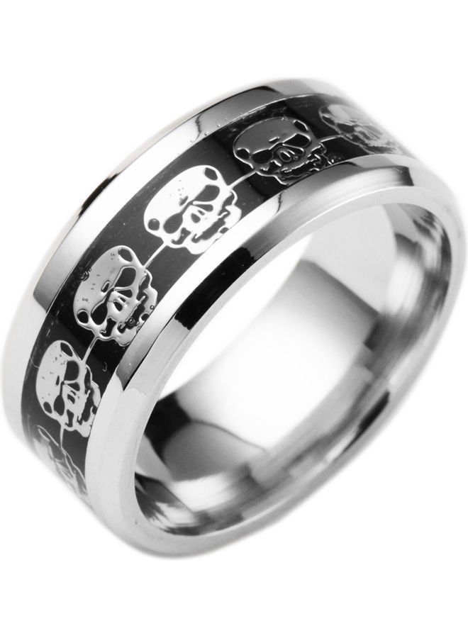 جوي شيك خاتم مزين بنقشة جمجمة موهوك