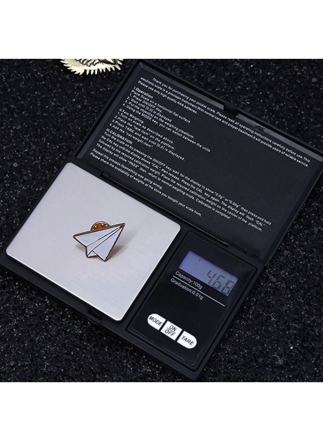 General - 100g/0.01g LCD Digital Pocket Scale Jewelry Gold Gram Balance Weight Scale Black 191grams - Image 1