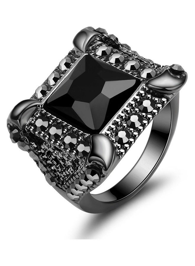 جوي شيك خاتم مربع الشكل مرصع بحجر العقيق