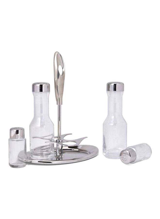 REGENT Sp And Oil Vinegar Set Silver/Clear - Image 2
