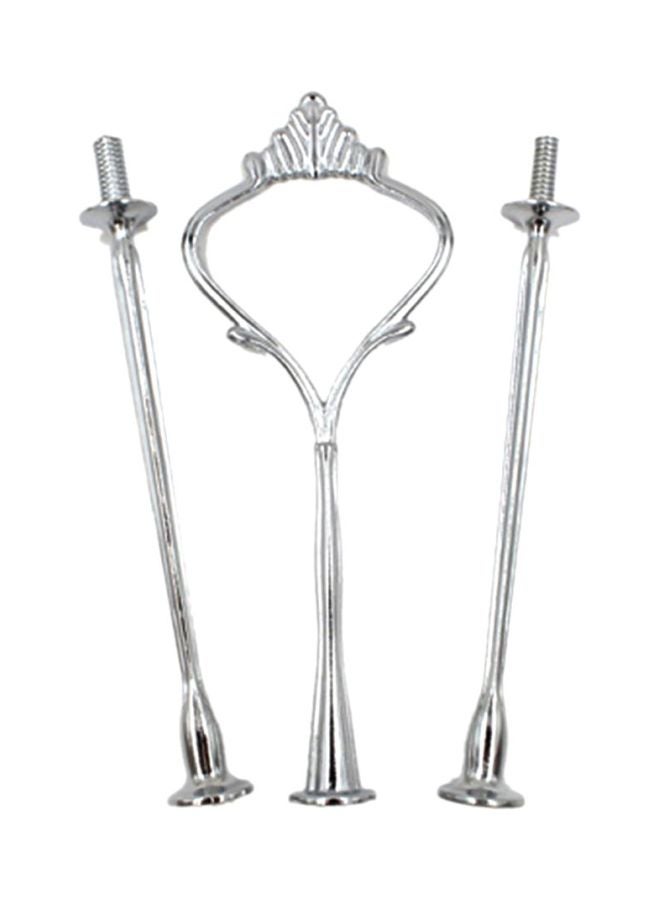 شاربدو دعامة لطبق الفواكه ولرف الكيك فضي 14x7x0.5سم - Image 2