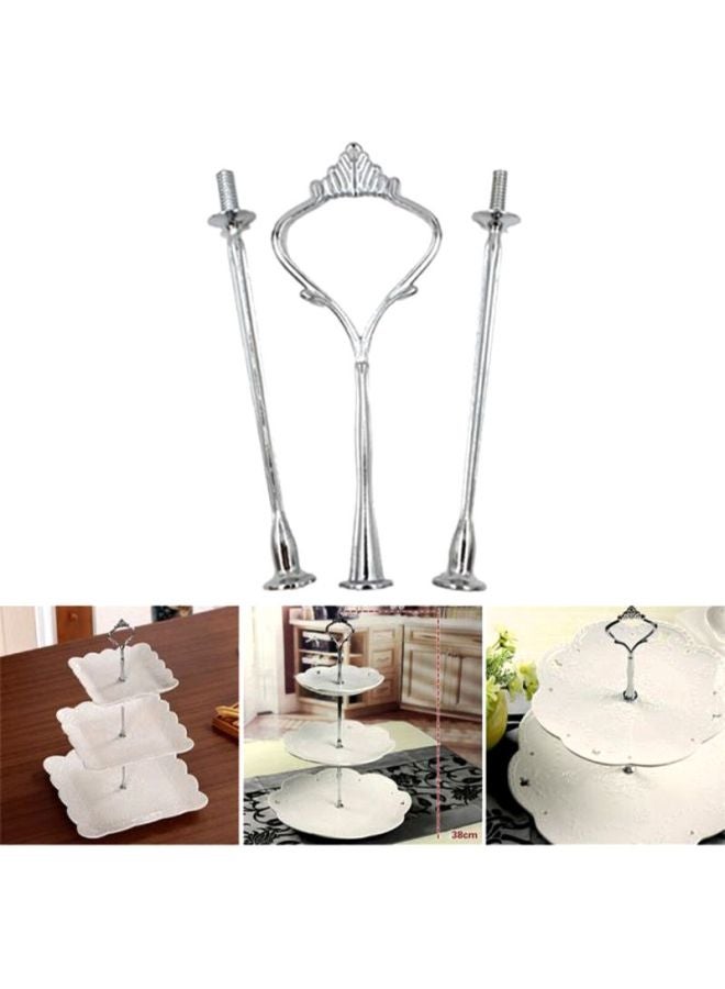 شاربدو دعامة لطبق الفواكه ولرف الكيك فضي 14x7x0.5سم - Image 3