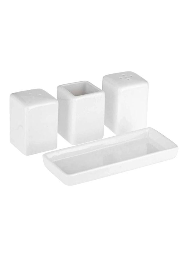 فيرونا طقم أدوات رش ملح وفلفل مكون من 4 قطع أبيض 6.7 x 5.5سم - Image 2