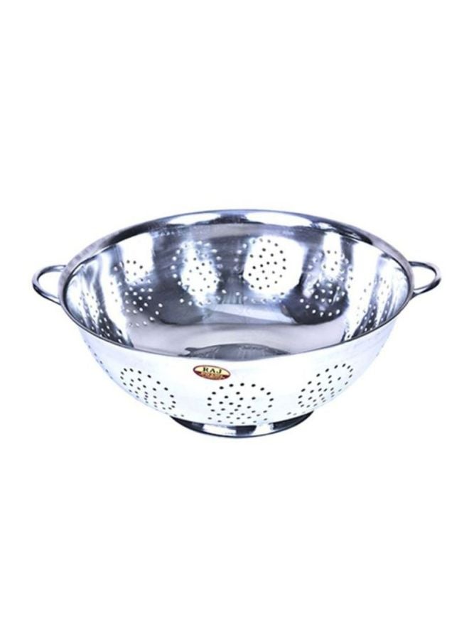 RAJ Stainless Steel Round Colander Silver 13x34cm 
