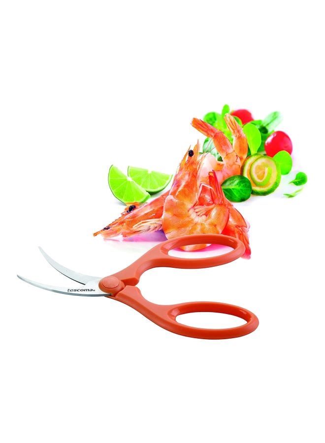 tescoma Shrimp Scissors Presto Seafood Orange/Silver 23cm - Image 3
