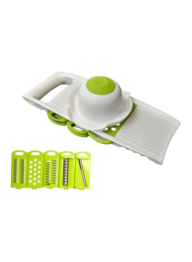 Beauenty - 7-Piece Multi-function Hand-cut Vegetable Slicer Green/White - Image 1