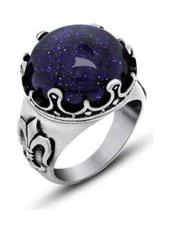 Round Shape San Stone Detail Ring