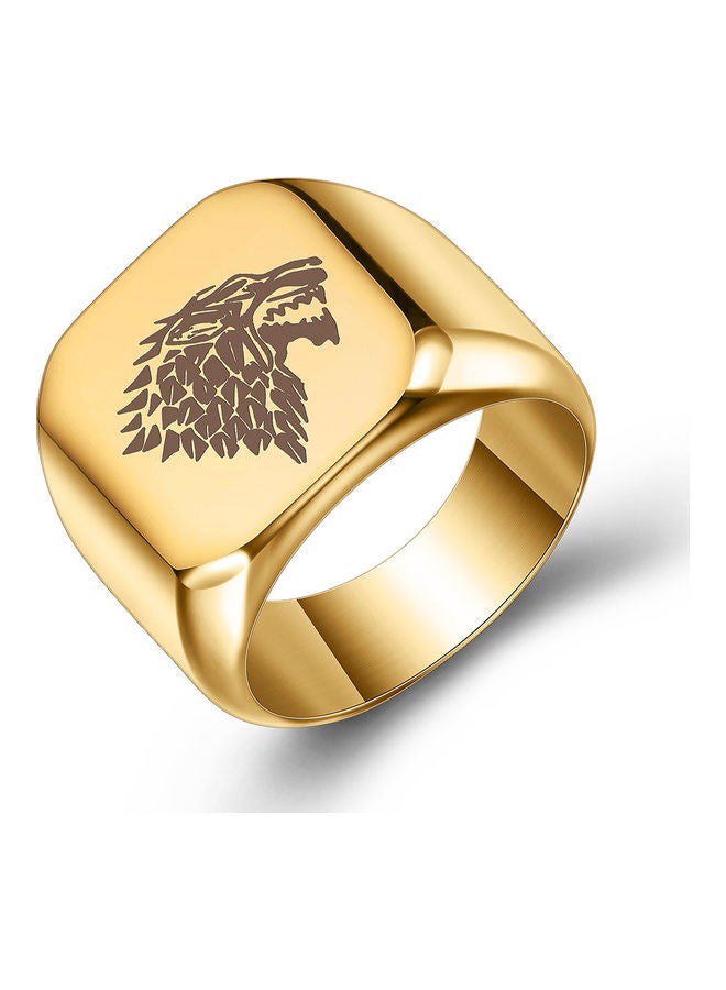 Joychic - Wolf Head Printed Ring - Image 1