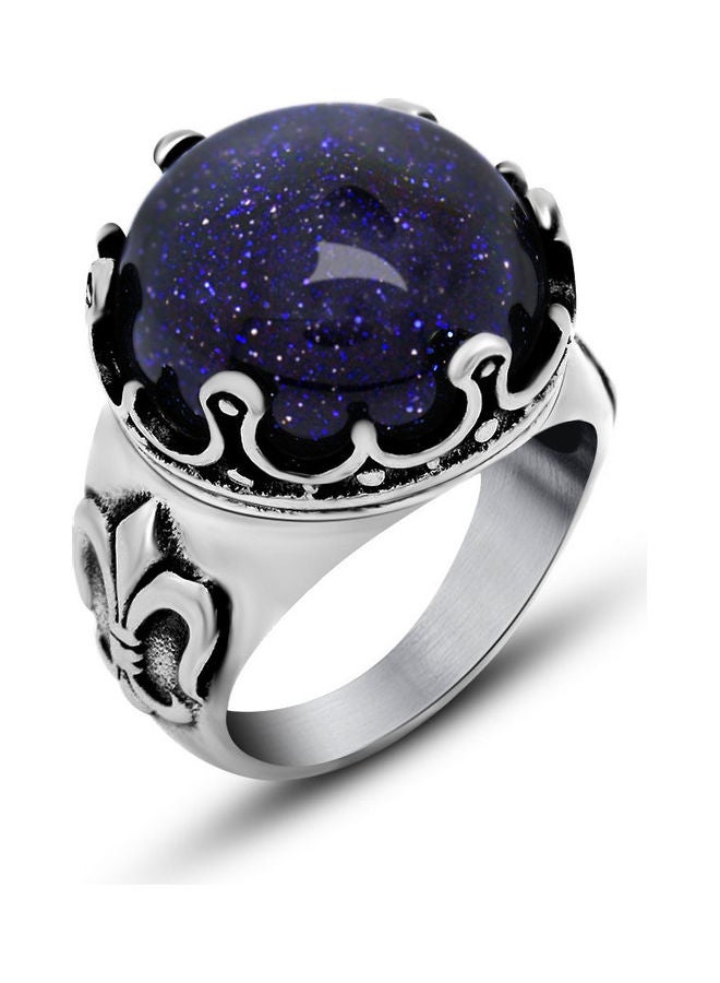 Joychic Round Shape San Stone Detail Ring