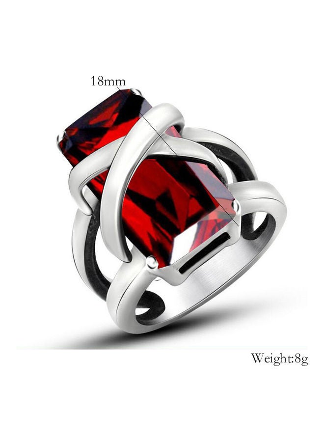 Joychic - Gem Titanium Steel Ring - Image 1