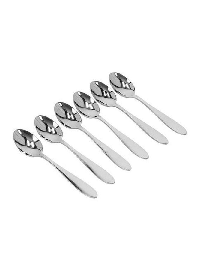 DELCASA 6-Piece Stainless Steel Dinner Spoons Silver 9cm  - Image 1