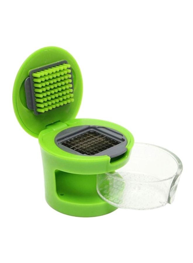 Sharpdo Plastic Garlic Slicer Green/Grey/Clear 7.3x6.4x6.5cm - Image 1
