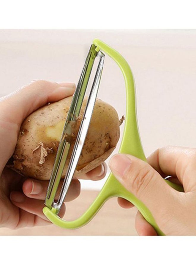 Cool Baby - Stainless Steel Vegetable Peeler Green/White 18x12cm - Image 1
