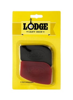 LODGE 2-Piece Pan Scraper Set Black/Red 20.65x1.27x11.91cm  - Image 3