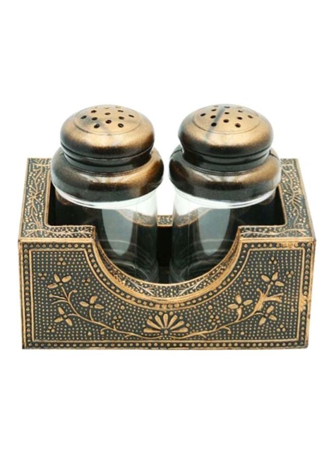 RAJ Plastic Salt And Pepper Set Gold/White  - Image 3