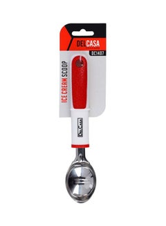 DELCASA Stainless Steel Ice Cream Scoop Red/White/Silver 9cm  - Image 2