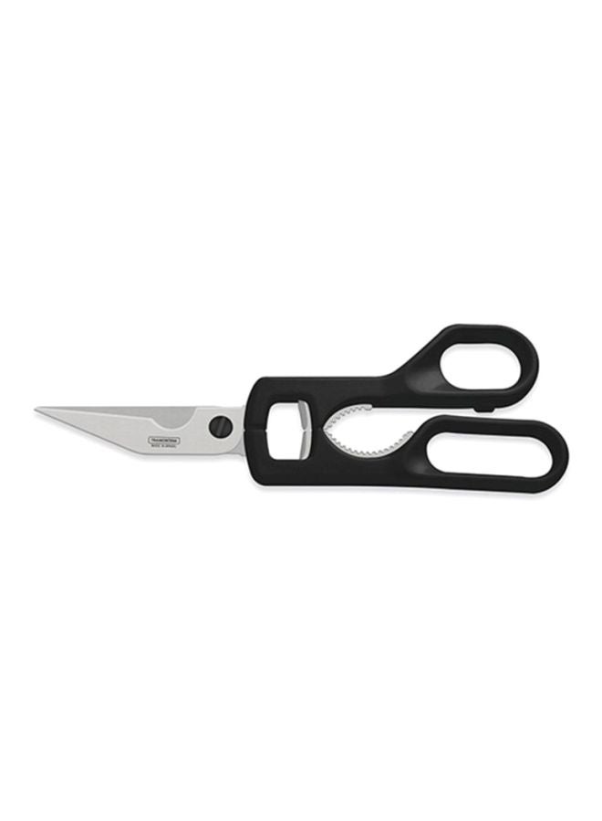 TRAMONTINA Supercort 9 Inches Household Scissors with Stainless Steel Blades and Black Polypropylene Handle Black/Silver  - Image 1