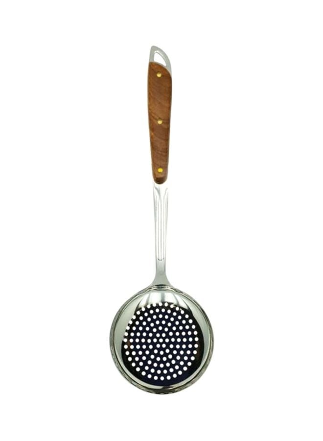 RAJ Wooden Handle Skimmer Silver/Brown 38cm