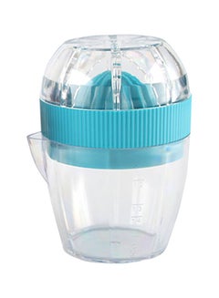 Hand Press Citrus Juicer Orange Fruit Lemon Squeezer Clear/Blue 11x7.3x7cm