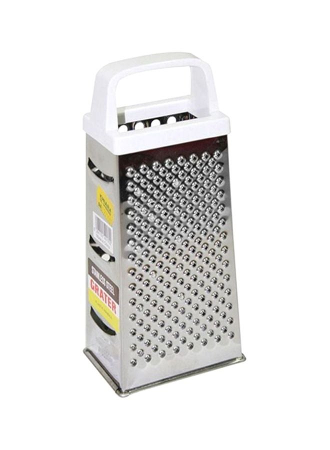 RAJ 4 Way Stainless Steel Grater Silver/White 17cm 
