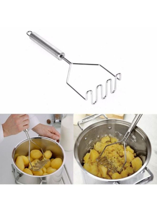 Sharpdo Wavy Potato Masher Silver 25z9.5x7cm  - Image 4