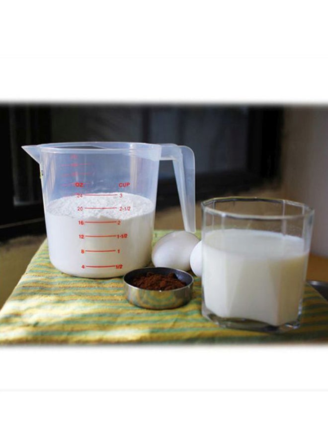 Royalford - 800Ml Measuring Cup Transparent With Red Marking Clear With Red Markings - Image 1