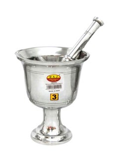 Mortar With Stand Silver 18x13cm